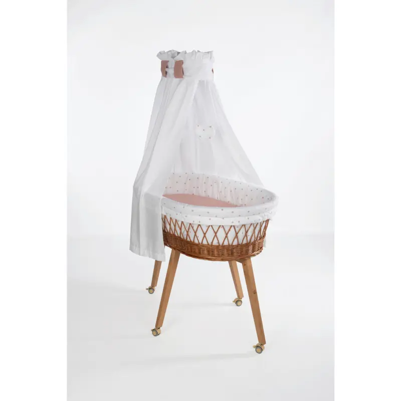 Stubenwagen-Komplettset Babybett Lounge natur