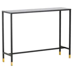 Beistelltisch in Metall, Glas 100/30/75 cm