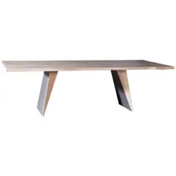 Esstisch in Holz, Metall 180/103/76,5 cm