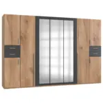 XXXLutz Lauterach - Ihr M&ouml;belhaus bei Bregenz Dreht&uuml;renschrank in Graphitfarben, Eichefarben