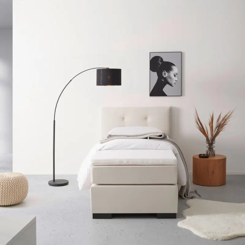 Boxspringbett 90/200 cm in Creme