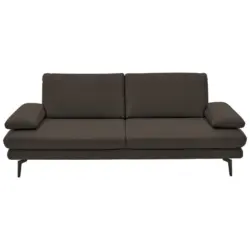 3-Sitzer-Sofa in Echtleder Graubraun