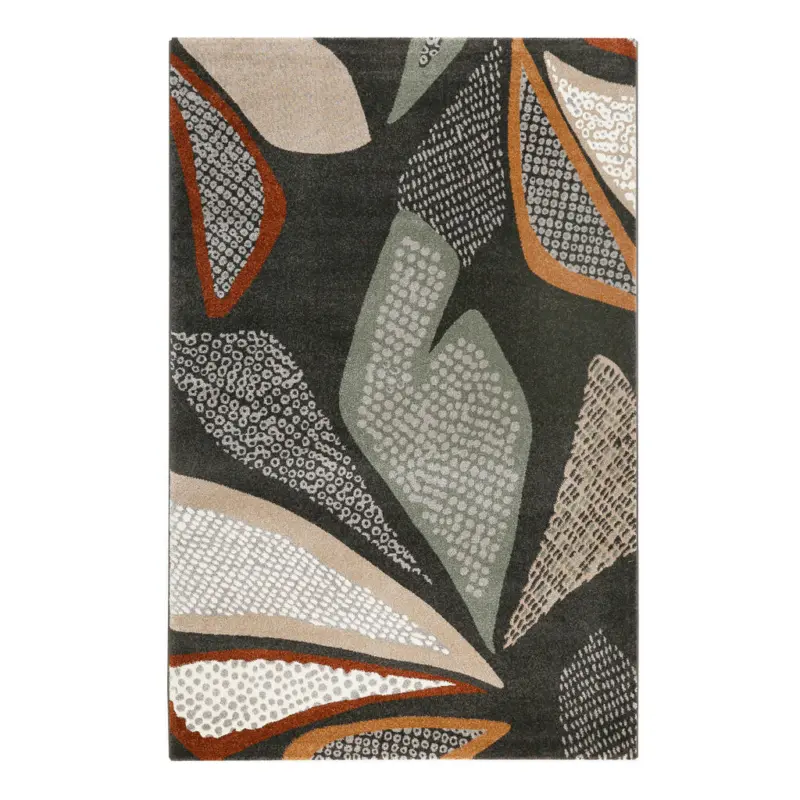 Flachwebeteppich 133/200 cm Hazel Anthrazit, Braun, Gr&uuml;n, Schwarz, Beige