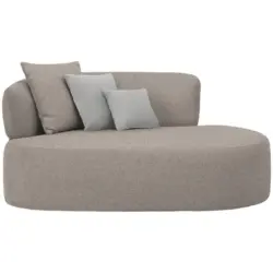 R&eacute;camiere in Pl&uuml;sch Grau, Graubraun