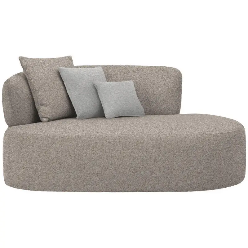 R&eacute;camiere in Pl&uuml;sch Grau, Graubraun