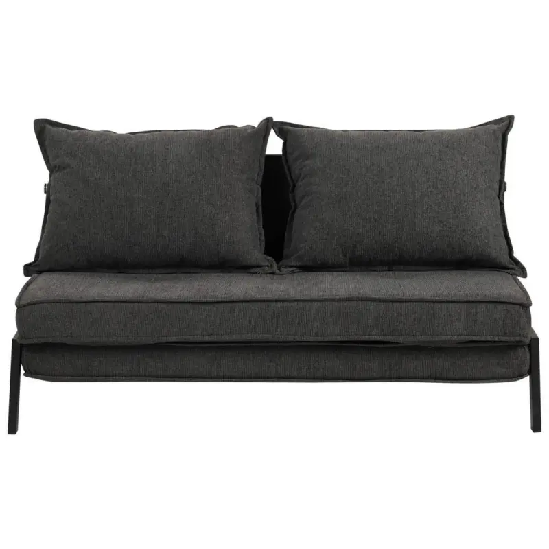 Schlafsofa in Webstoff Dunkelgrau