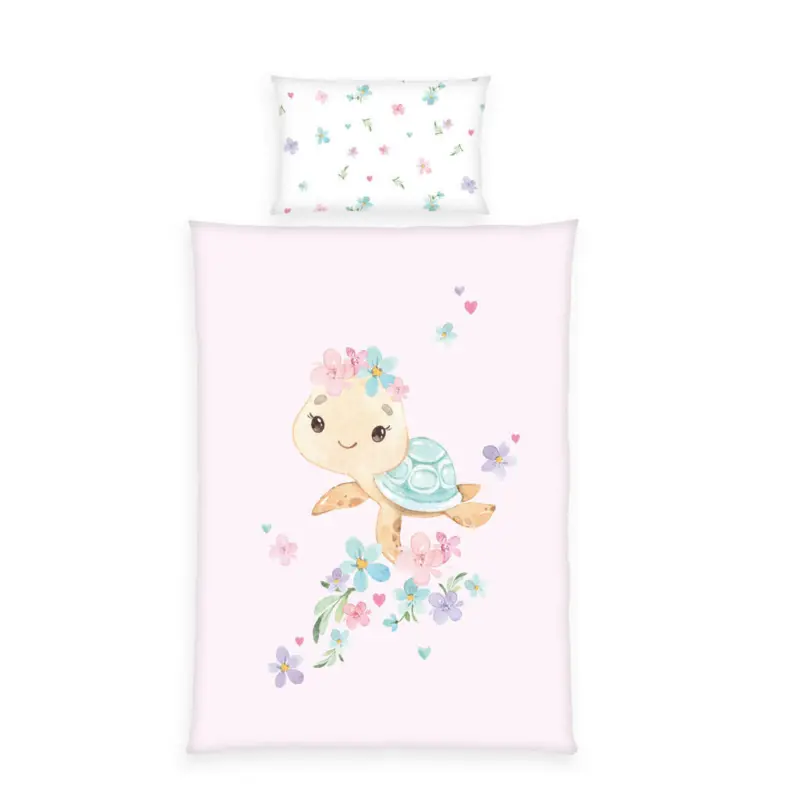 Babybettw&auml;sche Little Turtle Renforc&eacute; 100/135 cm