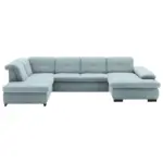 XXXLutz Lauterach - Ihr M&ouml;belhaus bei Bregenz Wohnlandschaft in Webstoff T&uuml;rkis