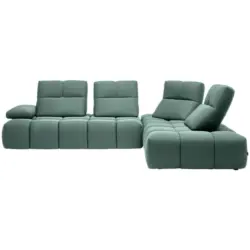 Ecksofa in Struktur Hellblau 313/233 cm