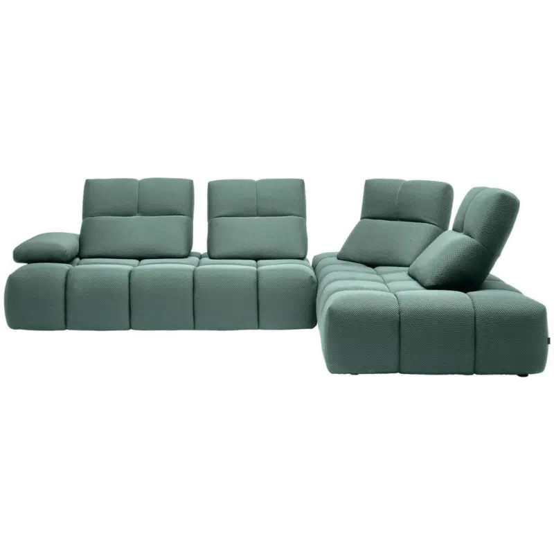 Ecksofa in Struktur Hellblau 313/233 cm