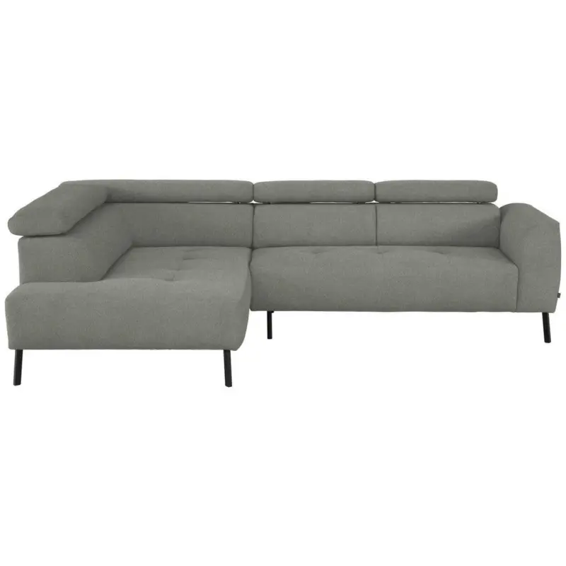 Ecksofa in Struktur Hellgrau 205/280 cm