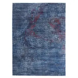 Webteppich 90/160 cm Rainbow Leja Blau