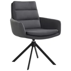 Armlehnstuhl Sitzfl&auml;che 360&deg; drehbar, automatische R&uuml;ckholfunktion Echtleder