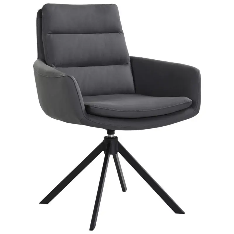 Armlehnstuhl Sitzfl&auml;che 360&deg; drehbar, automatische R&uuml;ckholfunktion Echtleder