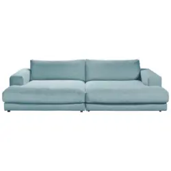 Megasofa in Cord Hellblau