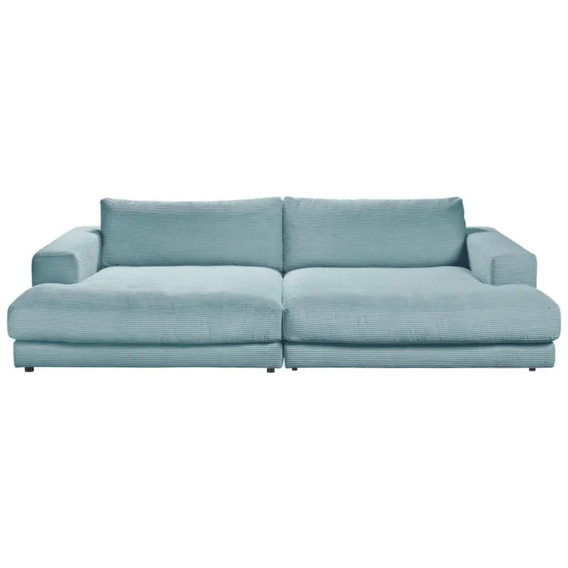 Megasofa in Cord Hellblau
