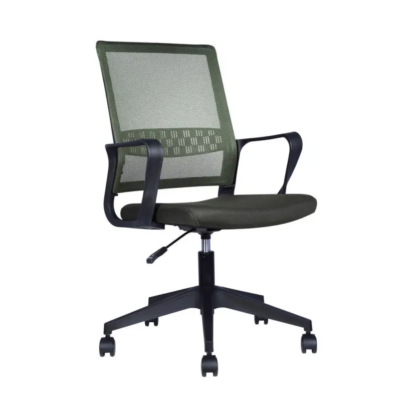 Drehstuhl in Netzbespannung Schwarz, Dunkelgr&uuml;n