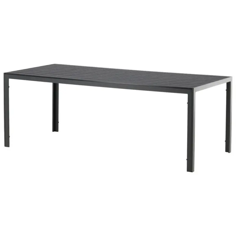 Gartentisch Metall Schwarz rechteckig