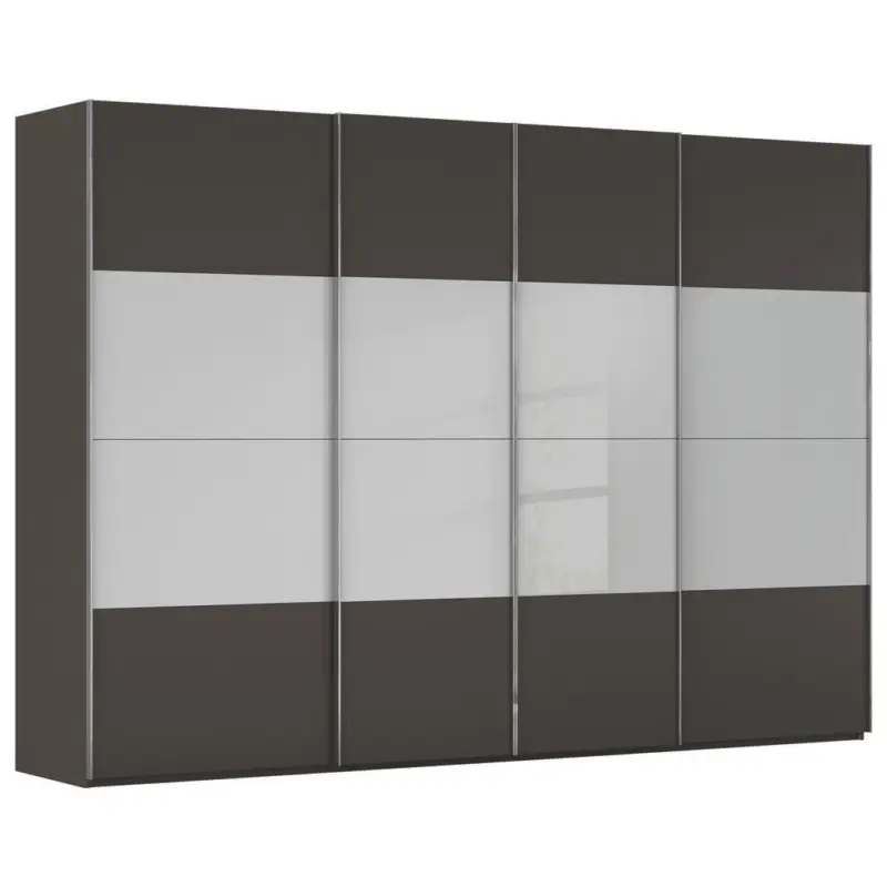 Schwebet&uuml;renschrank in Graphitfarben, Seidengrau