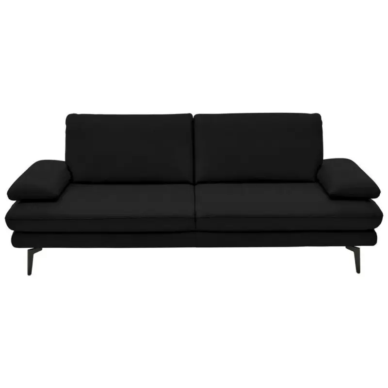 3-Sitzer-Sofa in Echtleder Schwarz