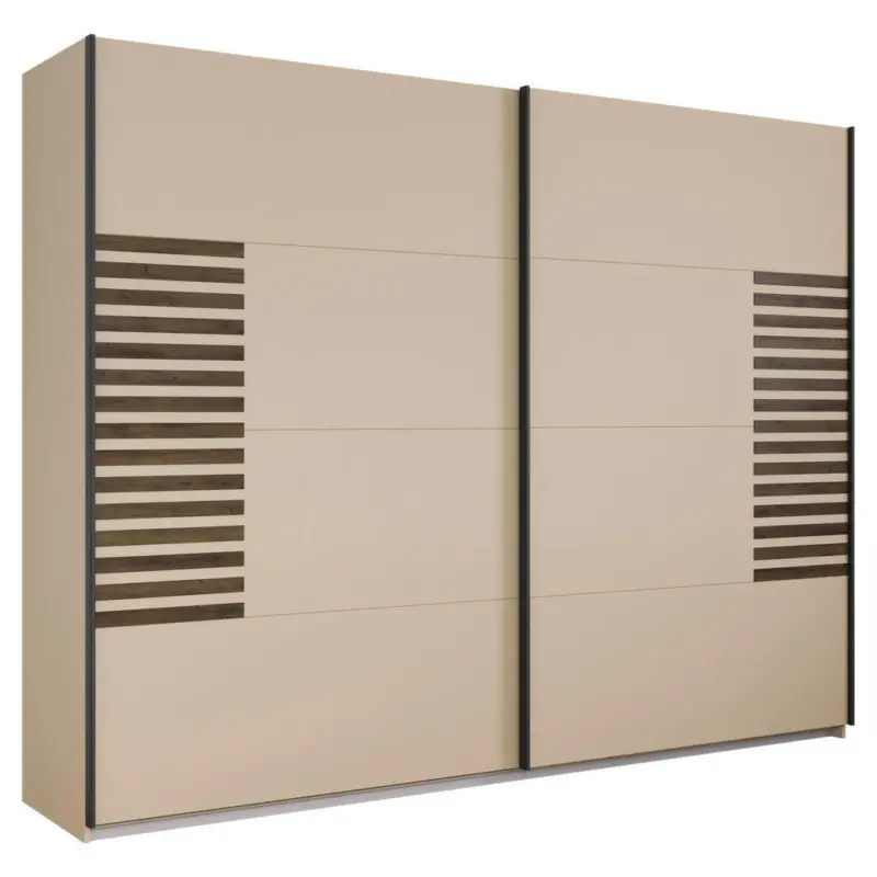 Schwebet&uuml;renschrank in Champagner, Eiche dunkel