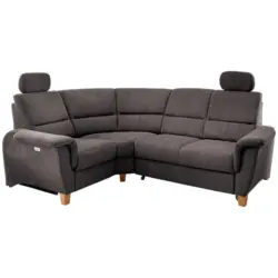 Ecksofa in Struktur Anthrazit 186/237 cm