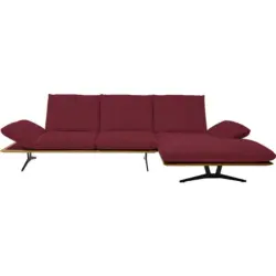 Ecksofa Formia in Flachgewebe Bordeaux 314/159 cm