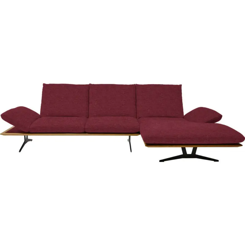 Ecksofa Formia in Flachgewebe Bordeaux 314/159 cm