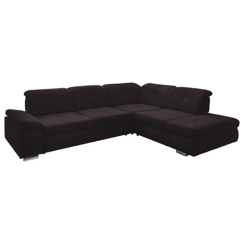 Ecksofa in Mikrofaser Mokka 312/260 cm