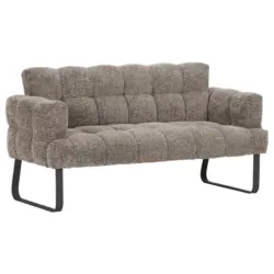 Sitzbank in Textil Graubraun