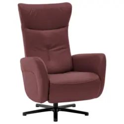 Relaxsessel in Leder Beere