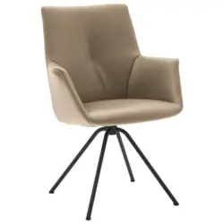 Armlehnstuhl Beinauswahl, Lederauswahl, Typenauswahl, Sitzfl&auml;che 360&deg; drehbar Echtleder