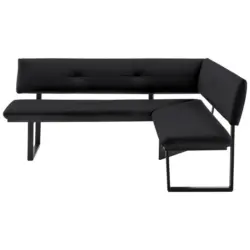 Eckbank 205/165 cm in Schwarz