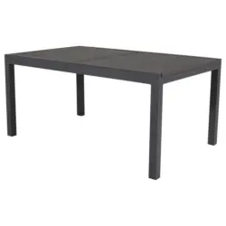 Gartentisch Metall Schwarz rechteckig