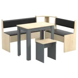 Eckbankgruppe in Holzwerkstoff Anthrazit