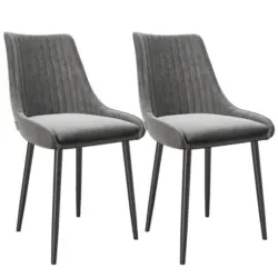 Stuhl-Set 2 St&uuml;ck Samt