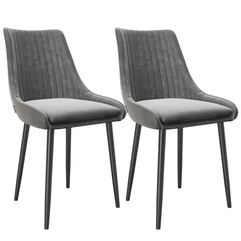 Stuhl-Set 2 St&uuml;ck Samt