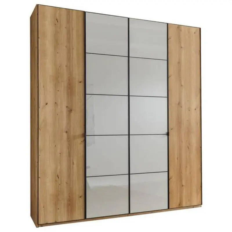 Dreht&uuml;renschrank in Champagner, Eiche Bianco