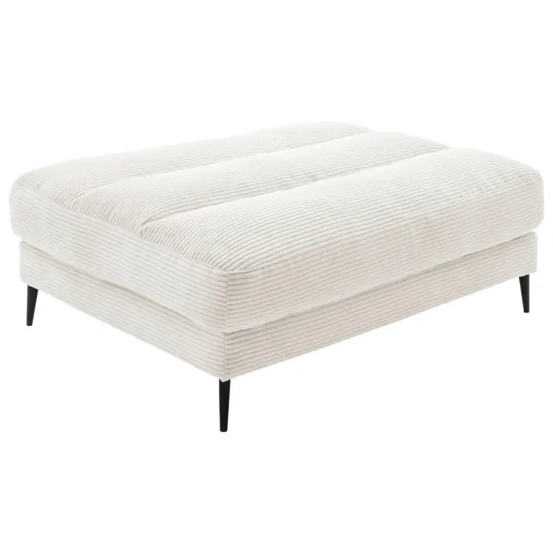 Hockerbank in Textil Wei&szlig;