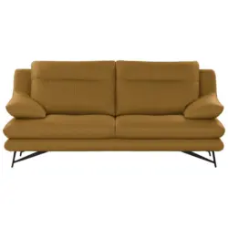 3-Sitzer-Sofa Cezanne in Echtleder Senfgelb