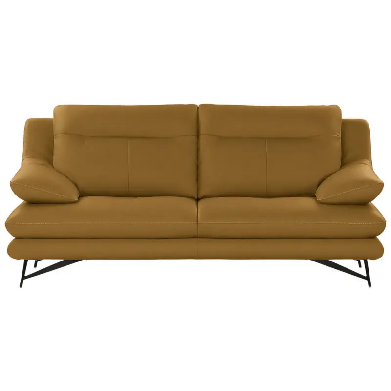 3-Sitzer-Sofa Cezanne in Echtleder Senfgelb