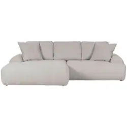 Ecksofa in Flachgewebe Schlammfarben 195/286 cm