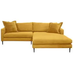 Ecksofa Joker in Cord Senfgelb 268/193 cm