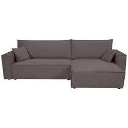 Ecksofa in Cord Anthrazit