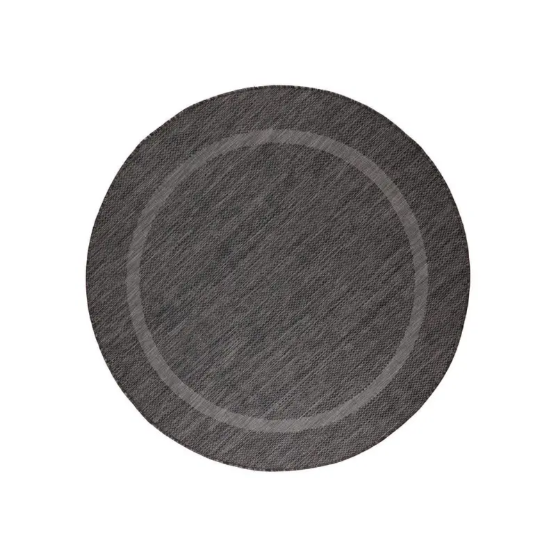 Flachwebeteppich 200 cm Relax Schwarz