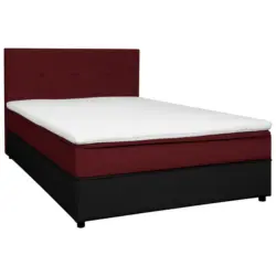 Boxbett 160/200 cm in Rot, Schwarz