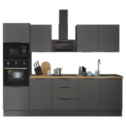 K&uuml;chenblock in Graphitfarben