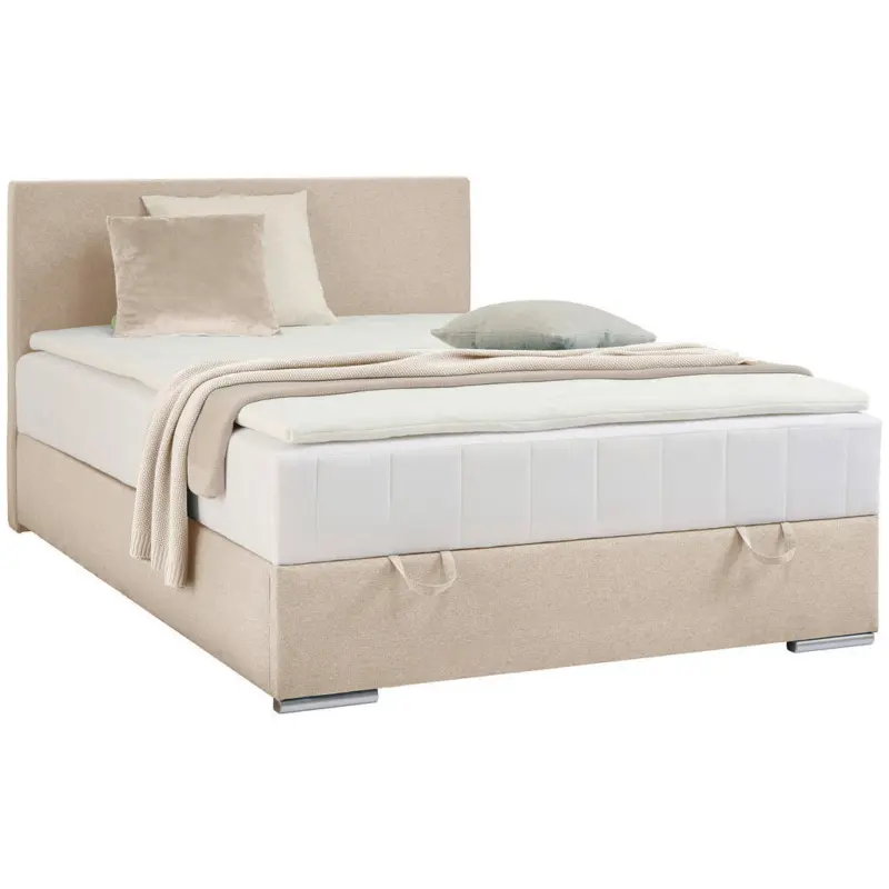 Boxbett 120/200 cm in Beige