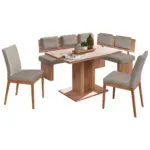 XXXLutz Lauterach - Ihr M&ouml;belhaus bei Bregenz Eckbankgruppe in Textil, Holzwerkstoff Eichefarben, Hellbraun