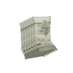 Sesselauflagenset in Beige Federn